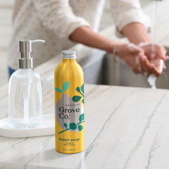 Grove Co. Hydrating Gel Hand Soap Refill Aluminum Can highlights plastic-free refills for eco-friendly homes.