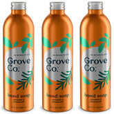 Grove Co hydrating hand soap refill in aluminum can reduces plastic waste.