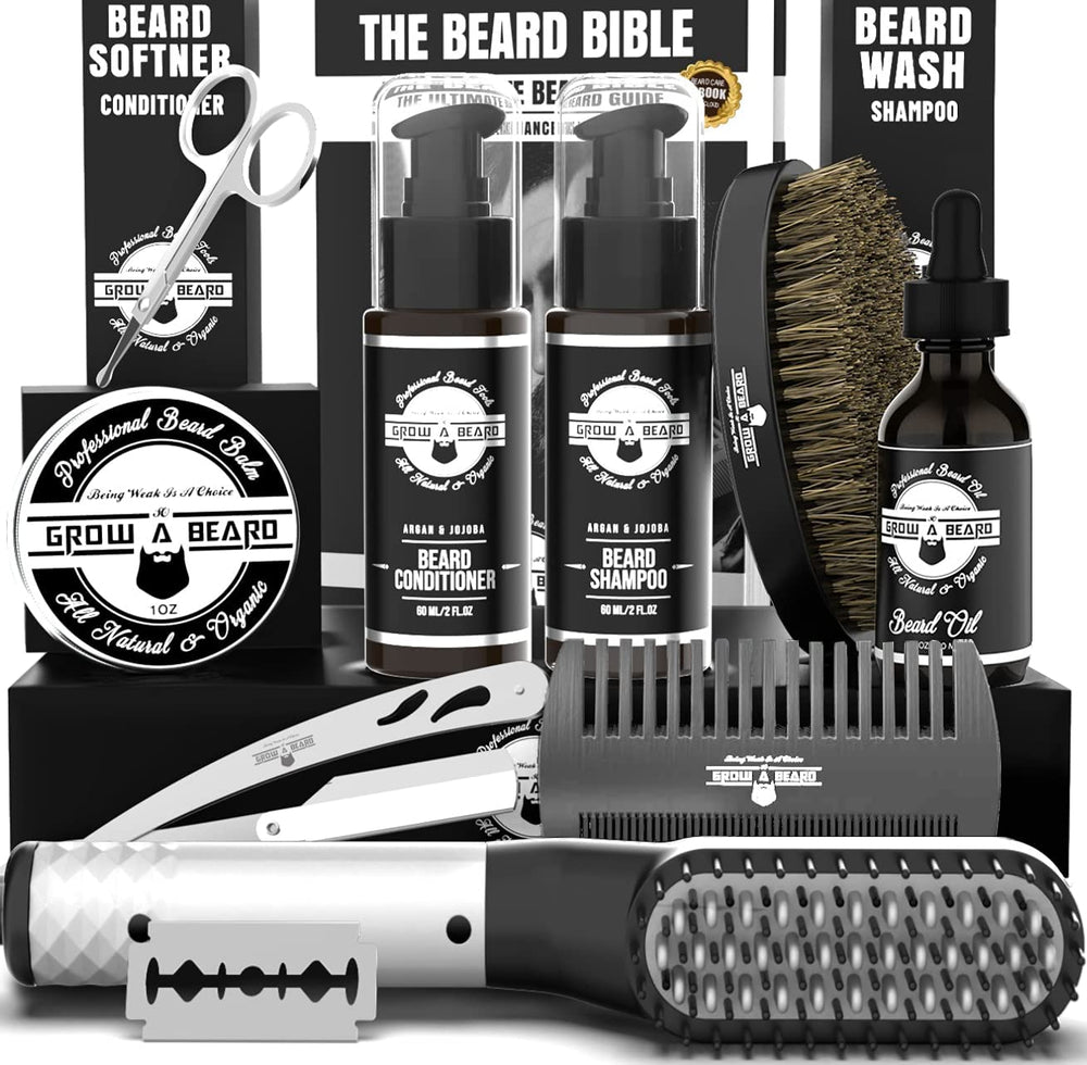 Grow Alpha Beard straightener tool close-up for precise, on-the-go beard styling.