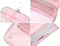 Grupo Erik Pusheen hanging travel toiletry bag with hook for easy bathroom setup