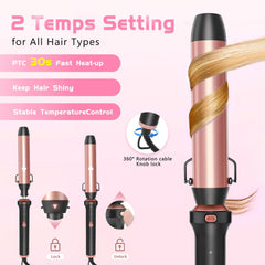 GSKY 1.25-inch curling wand for loose, voluminous curls