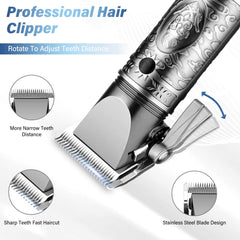 GSKY professional grooming kit 4in1 setup enables versatile at-home styling.