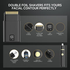 GTS PRO LED display closeup highlights battery status for consistent grooming.