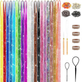 GTTUKK Hair Tinsel Kit 48-inch extensions offer dramatic shimmer for bold looks