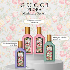 Gucci Flora Jasmine mini splash bottle highlighting bright date-night use.