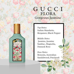 Gucci Flora gift set display showcasing four scents for gifting ideas.