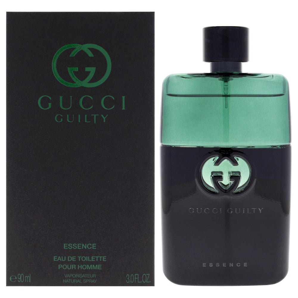 Gucci Guilty Essence for Men bottle-front highlights elegant design for daily wear.