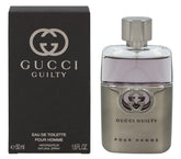 Gucci Guilty Men EDT bottle front view highlighting bold, contemporary scent for evening wear