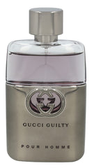 Gucci Guilty Men EDT bottle side angle showcases sleek design for confident daytime ensembles