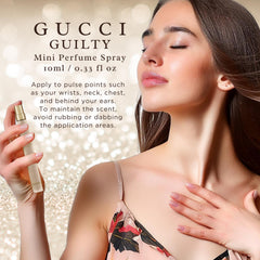 Gucci Guilty Pour Femme closeup cap showcases refined hardware and chic aesthetics.