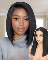 GUDOZO Bob Wig human hair glueless 14-inch for easy wear and natural look daily use.