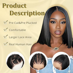 GUDOZO glueless wig dome-cap close-up showing soft skin-friendly comfort for all-day wear.