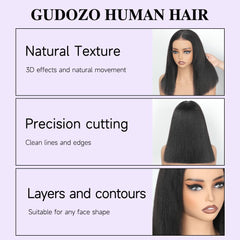 GUDOZO HD lace front 9x6 wig enables seamless skin blend and breathable comfort.