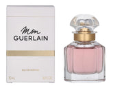 Guerlain Mon Guerlain EDP bottle front shows elegance and craftsmanship for timeless appeal.