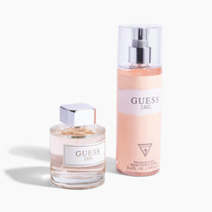 GUESS 1981 fragrance mist woody amber notes – packaging visual conveys lasting aroma.