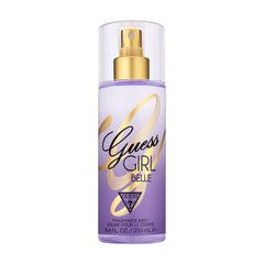 GUESS Girl Belle fragrance mist bottle showcases chic packaging for daily wear.
