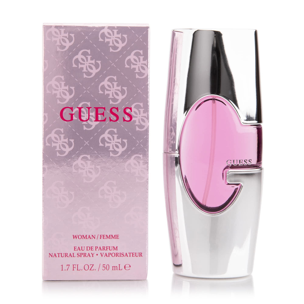 GUESS Women EDP bottle front signaling everyday elegance and confident style.