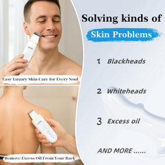 GUGUG Skin Scrubber 4-modes display showing cleansing, ion+, ion-, lifting.