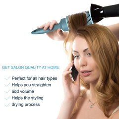 Gulrear tourmaline ion round brush for even heat and shine