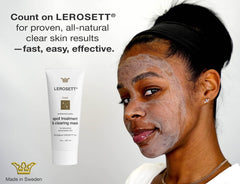 Gunilla Of Sweden LEROSETT Moroccan clay close-up highlighting natural mineral ingredients.