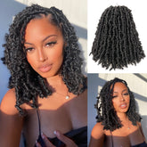GUOHUI butterfly locs 12-inch closeup showing lightweight, skin-friendly fiber.