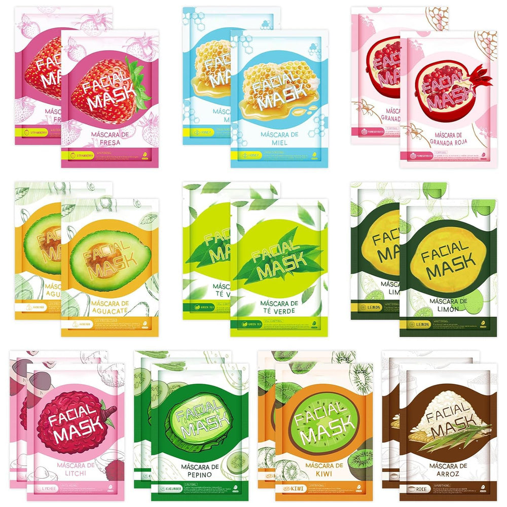 GUOYAOLIFU 20-sheets mask pack close-up, highlighting hydrating skincare