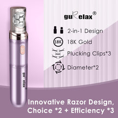 Gurelax USB rechargeable epilator showcasing portable power and convenience