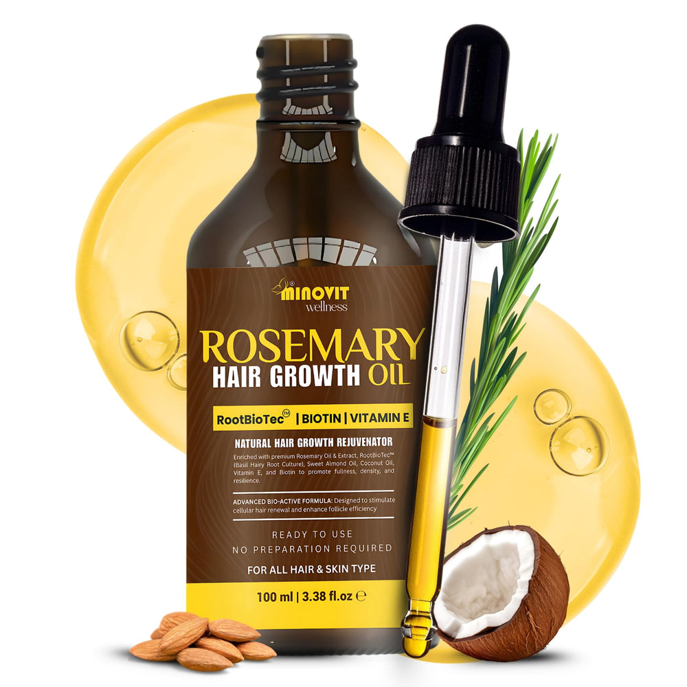 Gutaderme Rosemary Oil bottle closeup showcasing the nourishing formula for hair health.