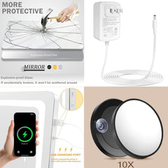 Gvnkvn compact 10x magnification mirror supports precise tweezing and detail work