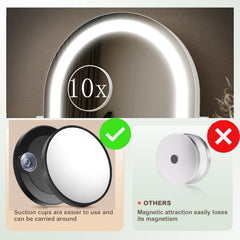 Gvnkvn curved mirror smart touch control offers quick color and brightness adjustments.