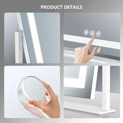 Gvnkvn vanity mirror detachable-10x magnification enables precise detail work.
