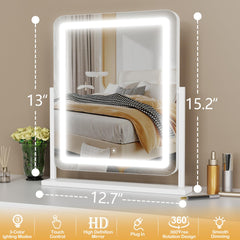 Gvnkvn vanity mirror smart-touch-memory stores personalized brightness settings.