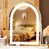 Gvnkvn vanity mirror with lights front view provides bright LED illumination for precise makeup.