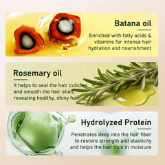 Gypsophila Batana Oil Conditioner ingredients list emphasizes keratin and rosemary for hair health.