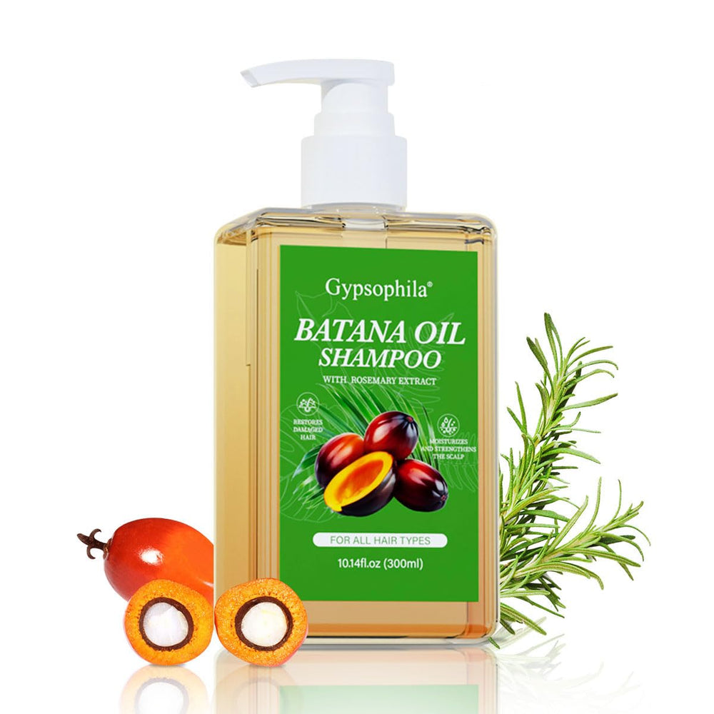 Gypsophila Batana Oil Shampoo bottle front showing nourishing care