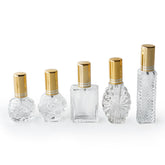 H&D Hyaline Dora vintage glass bottle 7ml with golden cap for fragrance storage