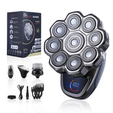 HAHAKEE 9D head shaver angled view highlighting the ergonomic design