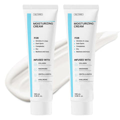 Haigou Youthful Moisturizing Cream tube close-up shows creamy texture for daily hydration