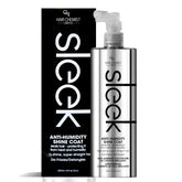 Hair Chemist SLEEK anti-humidity bottle-pour demonstrates easy application for frizz control