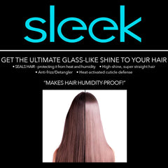 Hair Chemist SLEEK frizz-control-application shows quick styling in the mirror