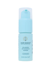 Hair Dance dry shampoo powder bottle demonstrates quick, benzene-free refresh for busy mornings.