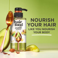 Hair Food Shampoo soft-touchable-hair model shows soft, manageable strands after wash.