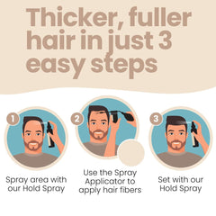 Hair Illusion applicator for precise fiber placement