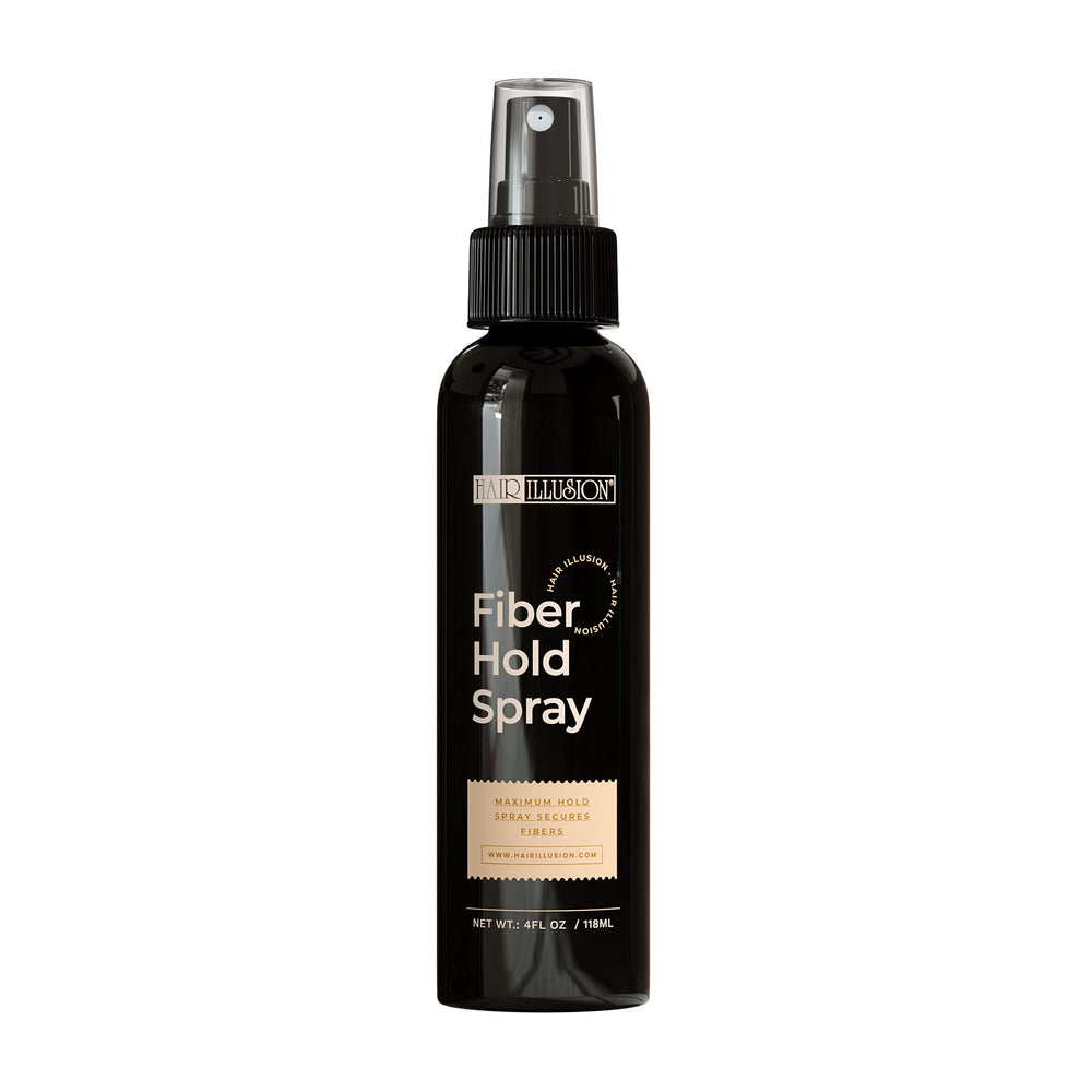 Hair Illusion Fiber Hold 4 oz bottle provides secure fiber adhesion.