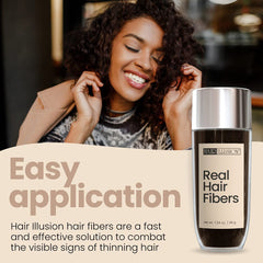 Hair Illusion scalp coverage close-up with natural fullness.