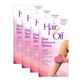 Hair Off mitten front view demonstrates painless, all-natural hair removal.