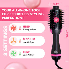 Hair Sensation Pro nylon pin bristles lift hair for added volume