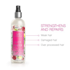 Hairfinity Rice Water Hair Mist application on damp hair for quick hydration