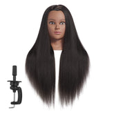Hairginkgo mannequin head 26-28 inches close-up Yaki fiber hair for styling practice