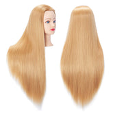 Hairingrid mannequin head with clamp stand for efficient salon training.